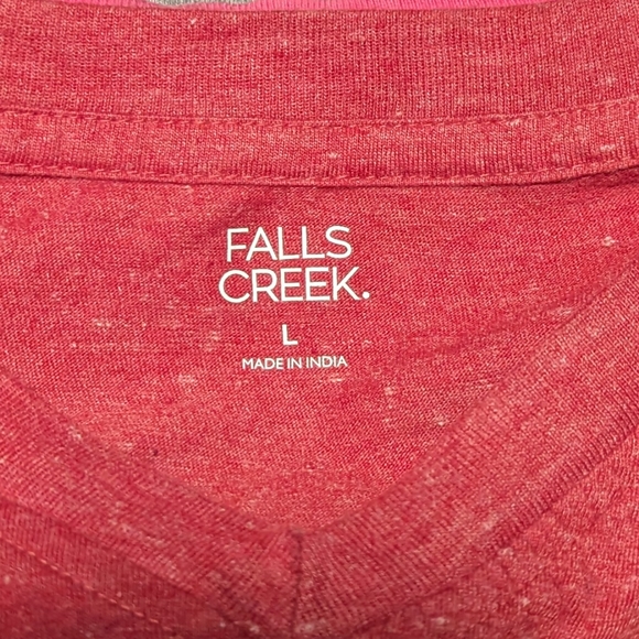 Red Basic V Neck - Picture 3 of 4